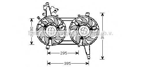 AVA QUALITY COOLING FT7542 Вентилятор, охлаждение двигателя