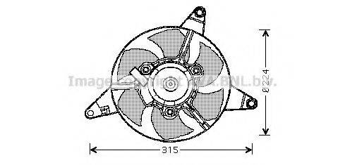 AVA QUALITY COOLING FT7550 Вентилятор, охлаждение двигателя