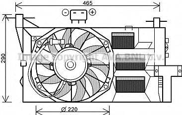 AVA QUALITY COOLING FT7563 Вентилятор, охлаждение двигателя