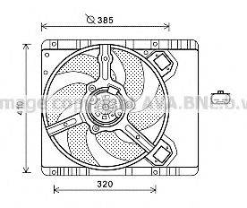 AVA QUALITY COOLING FT7577 Вентилятор, охлаждение двигателя