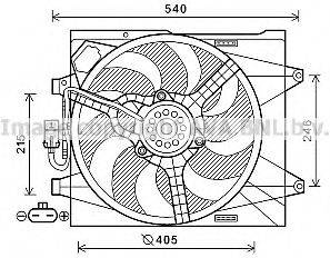 AVA QUALITY COOLING FT7582 Вентилятор, охлаждение двигателя