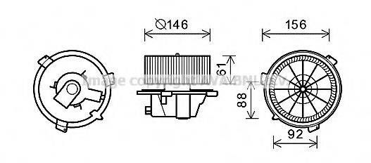 AVA QUALITY COOLING FT8418 Электродвигатель, вентиляция салона