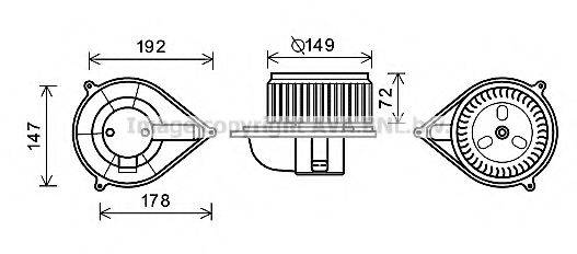 AVA QUALITY COOLING FT8426 Электродвигатель, вентиляция салона