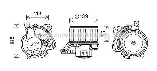 AVA QUALITY COOLING FT8433 Электродвигатель, вентиляция салона