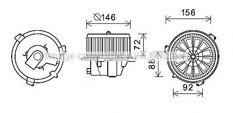 AVA QUALITY COOLING FT8436 Электродвигатель, вентиляция салона