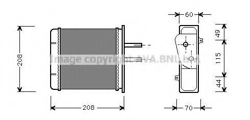 AVA QUALITY COOLING FTA6150 Теплообменник, отопление салона