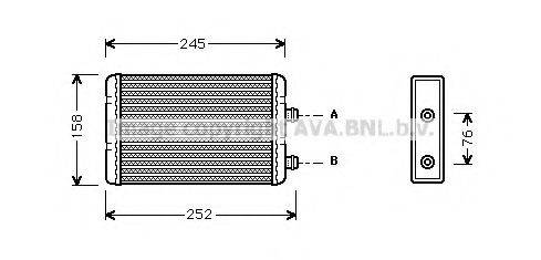 AVA QUALITY COOLING FTA6220 Теплообменник, отопление салона