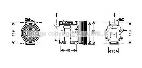 AVA QUALITY COOLING FTK041 Компрессор, кондиционер