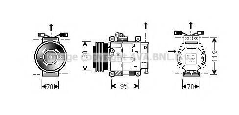 AVA QUALITY COOLING FTK049 Компрессор, кондиционер