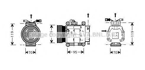 AVA QUALITY COOLING FTK063 Компрессор, кондиционер