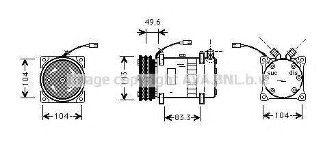 AVA QUALITY COOLING FTK324 Компрессор, кондиционер