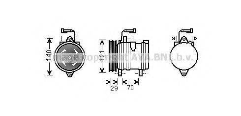 AVA QUALITY COOLING FTK367 Компрессор, кондиционер