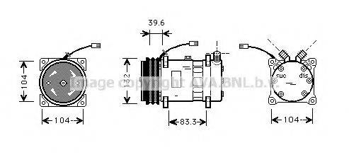 AVA QUALITY COOLING FTK372 Компрессор, кондиционер