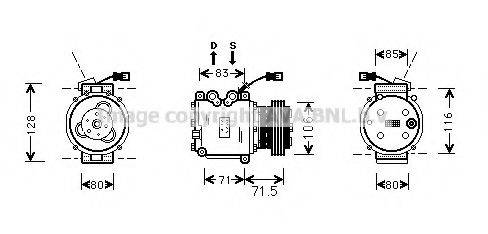 AVA QUALITY COOLING HDAK009 Компрессор, кондиционер