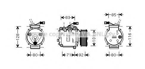 AVA QUALITY COOLING HDK169 Компрессор, кондиционер