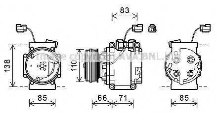 AVA QUALITY COOLING HDK260 Компрессор, кондиционер