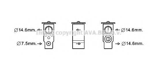 AVA QUALITY COOLING HY1333 Расширительный клапан, кондиционер