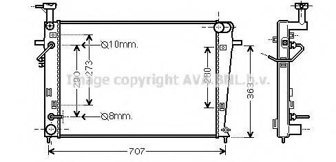 AVA QUALITY COOLING HY2211 Радиатор, охлаждение двигателя