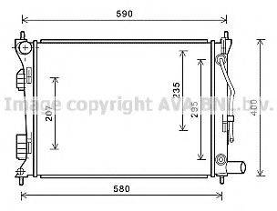 AVA QUALITY COOLING HY2276 Радиатор, охлаждение двигателя