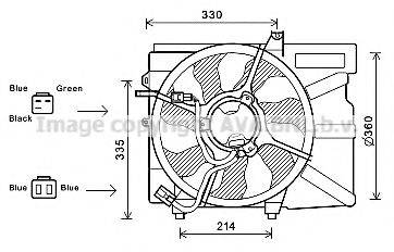 AVA QUALITY COOLING HY7525 Вентилятор, охлаждение двигателя