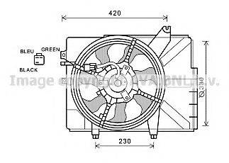 AVA QUALITY COOLING HY7529 Вентилятор, охлаждение двигателя