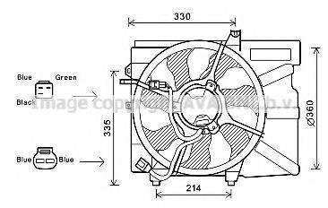 AVA QUALITY COOLING HY7531 Вентилятор, охлаждение двигателя