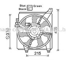 AVA QUALITY COOLING HY7534 Вентилятор, охлаждение двигателя