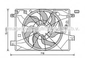 AVA QUALITY COOLING HY7558 Вентилятор, охлаждение двигателя