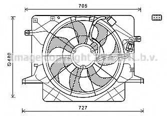 AVA QUALITY COOLING HY7559 Вентилятор, охлаждение двигателя