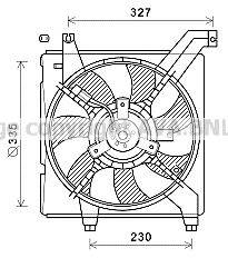 AVA QUALITY COOLING HY7568 Вентилятор, охлаждение двигателя