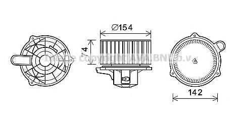 AVA QUALITY COOLING HY8348 Электродвигатель, вентиляция салона