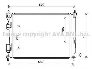 AVA QUALITY COOLING HYA2277 Радиатор, охлаждение двигателя