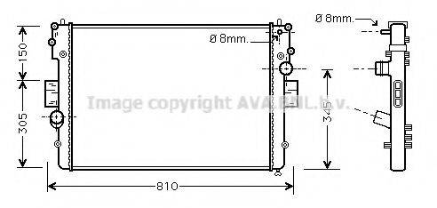 AVA QUALITY COOLING IV2057 Радиатор, охлаждение двигателя