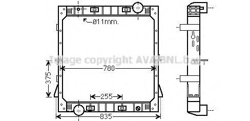 AVA QUALITY COOLING IV2098 Радиатор, охлаждение двигателя