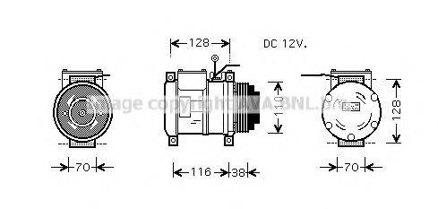 AVA QUALITY COOLING IVAK074 Компрессор, кондиционер