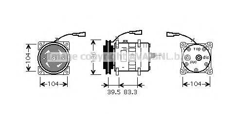 AVA QUALITY COOLING IVAK093 Компрессор, кондиционер