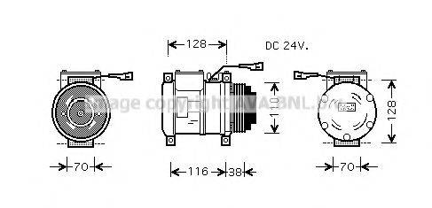 AVA QUALITY COOLING IVK072 Компрессор, кондиционер