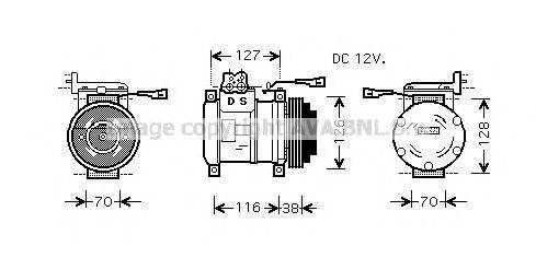 AVA QUALITY COOLING IVK075 Компрессор, кондиционер