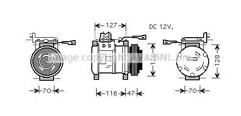 AVA QUALITY COOLING IVK077 Компрессор, кондиционер