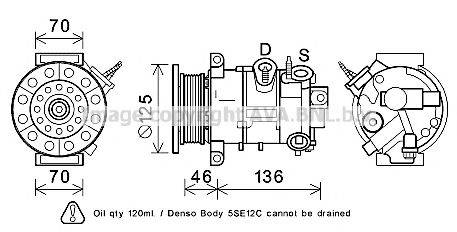 AVA QUALITY COOLING JEK067 Компрессор, кондиционер