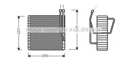 AVA QUALITY COOLING JEV009 Испаритель, кондиционер