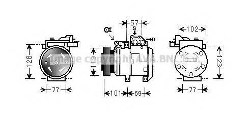 AVA QUALITY COOLING KAK146 Компрессор, кондиционер