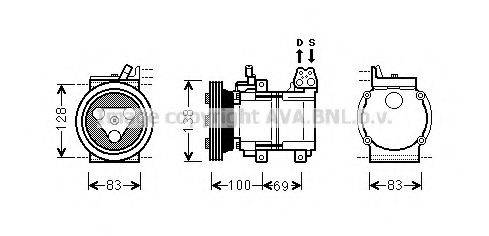 AVA QUALITY COOLING KAK156 Компрессор, кондиционер