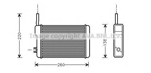 AVA QUALITY COOLING LA6013 Теплообменник, отопление салона