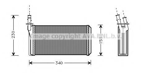 AVA QUALITY COOLING LC6074 Теплообменник, отопление салона