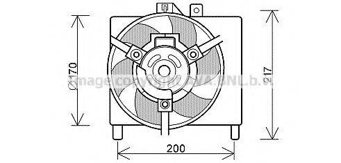 AVA QUALITY COOLING MC7503 Вентилятор, охлаждение двигателя