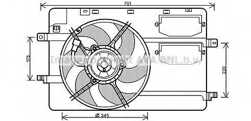 AVA QUALITY COOLING MC7506 Вентилятор, охлаждение двигателя
