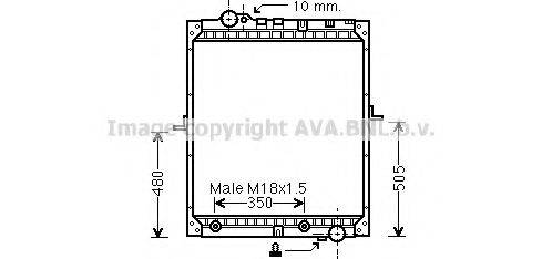 AVA QUALITY COOLING ME2182 Радиатор, охлаждение двигателя