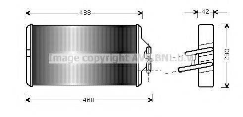 AVA QUALITY COOLING ME6187 Теплообменник, отопление салона