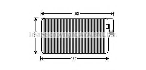 AVA QUALITY COOLING ME6231 Теплообменник, отопление салона